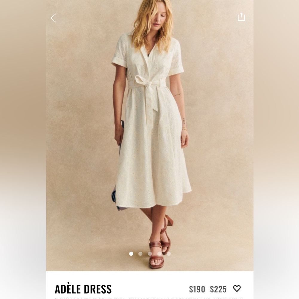 Sezane White Eyelet Dress